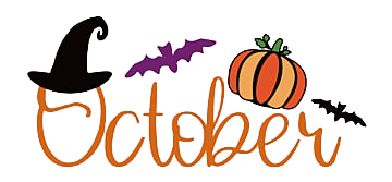 October, pumpkins and bats